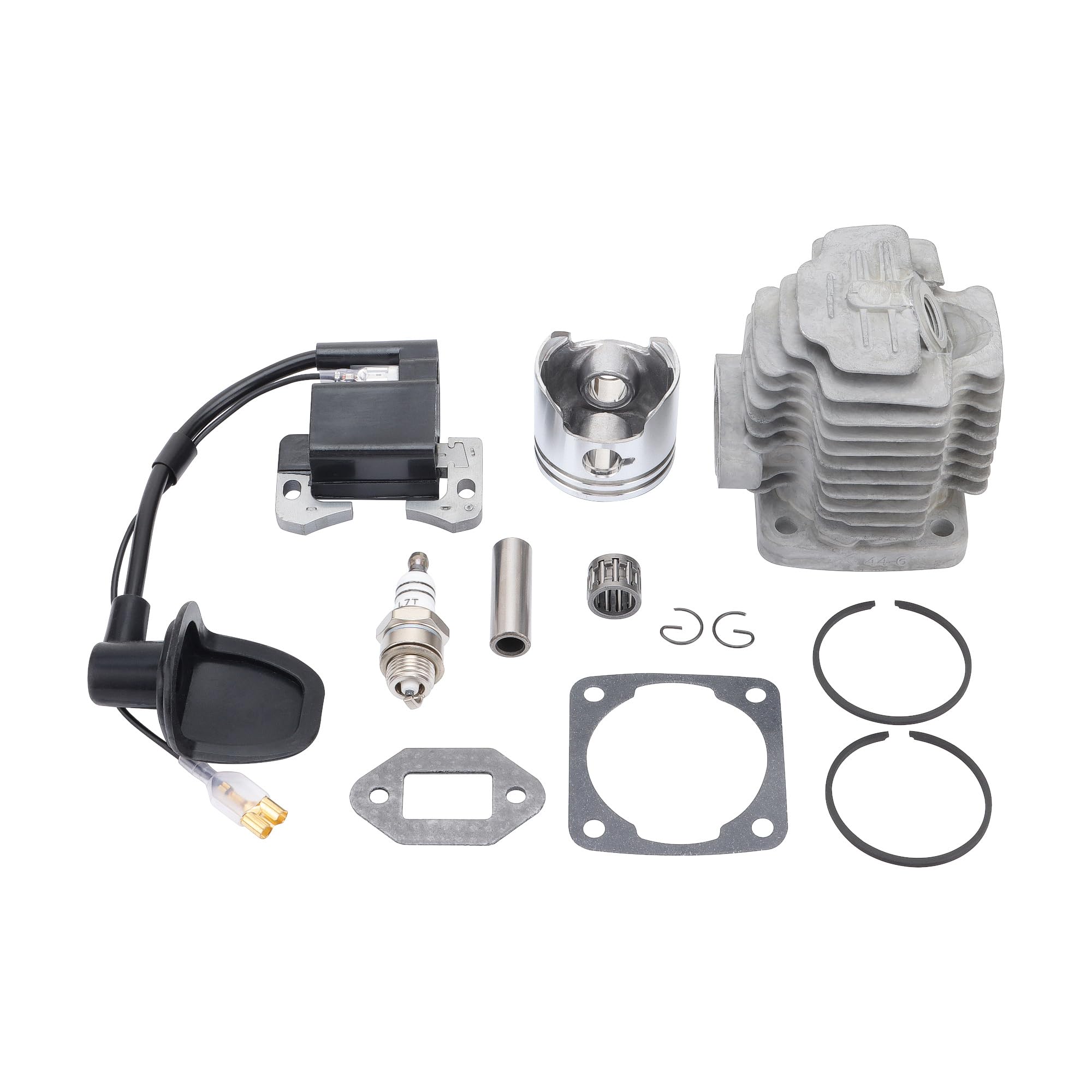 GOOFIT L7T Bobine d'allumage 44mm Cylindre Piston Remplacement pour ATV 49cc et Pocket Bike