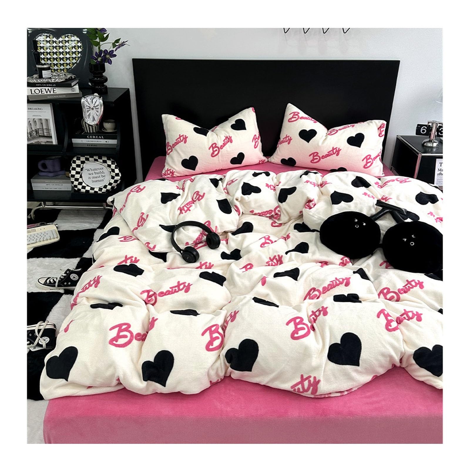 Parure de lit Dopamine en flanelle pour une chambre cosy et colorée aux soirées d'hiver