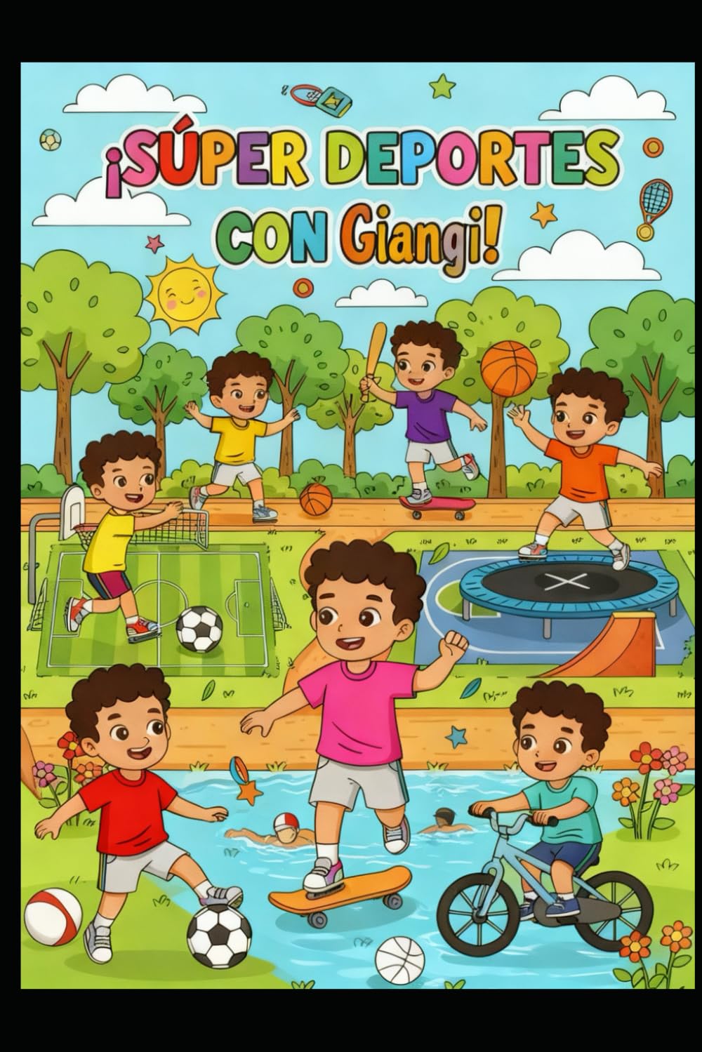 Super deportes con Giangi: Libro de colorear