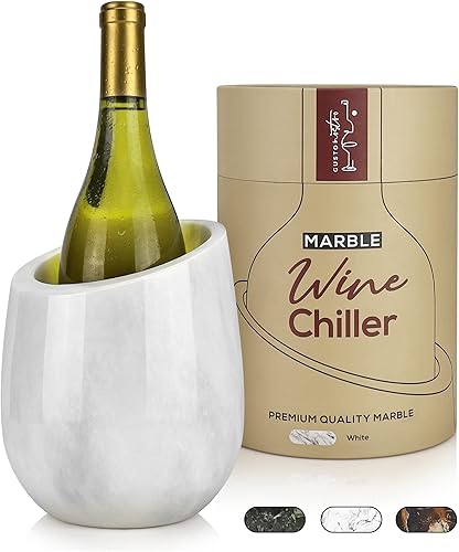 Gusto Nostro Cubo enfriador de vino de mármol, enfriador de botellas de vino de 25.4 fl oz y enfriador de champán para fiesta, cocina, decoración de disponible en Yaxa Colombia