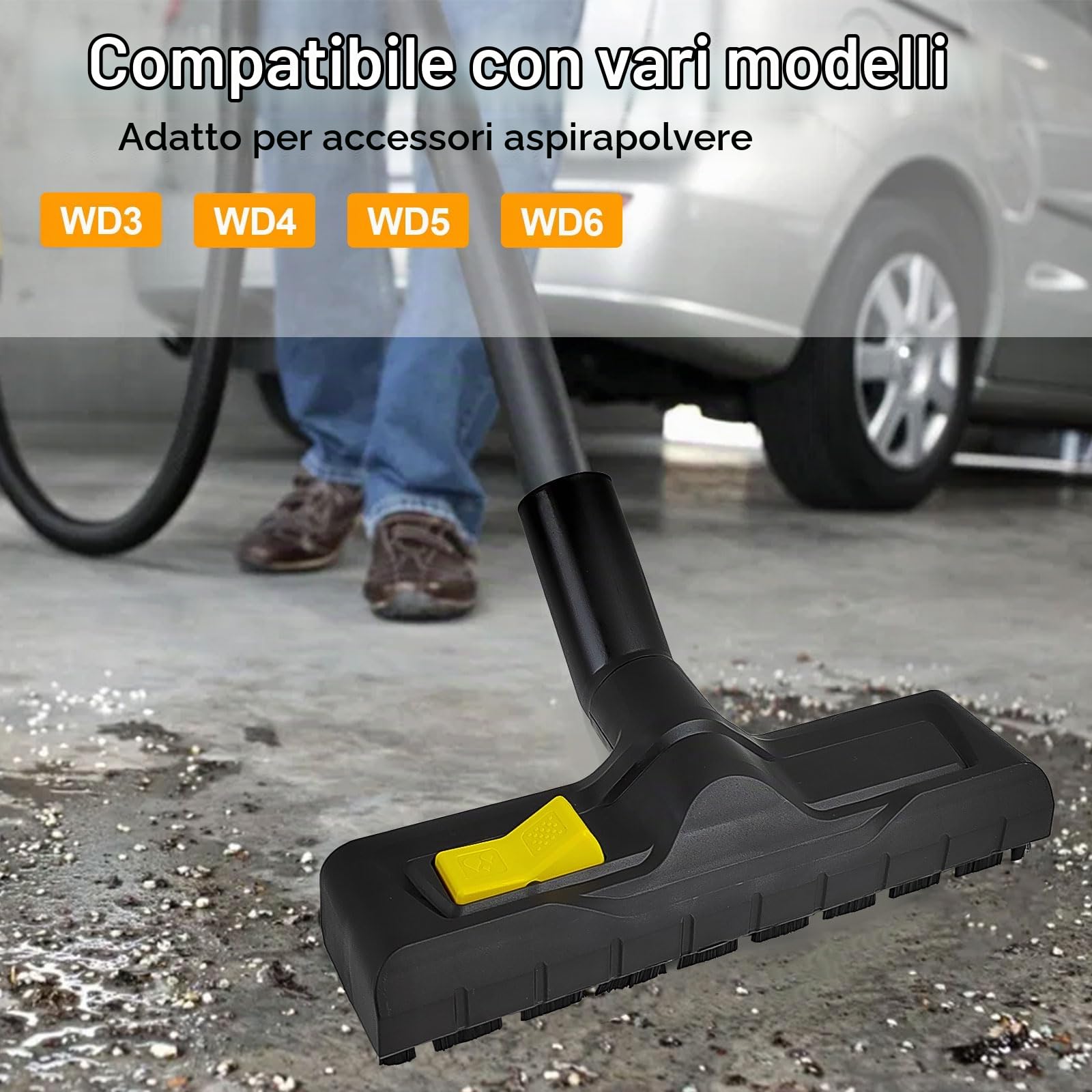 Spazzola Aspirapolvere Universale per Kärcher WD3 WD4 WD5 WD6, Materiale Plastico, Accessorio per Aspirapolvere, Adatto per Uso Domestico, Alberghiero e Ufficio (26 × 6.6 × 4.5 cm)