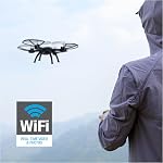Sky Rider X-11 Stratosphere: Quadcopter Drone w/Wi-Fi Camera, Black, DRW311BLK