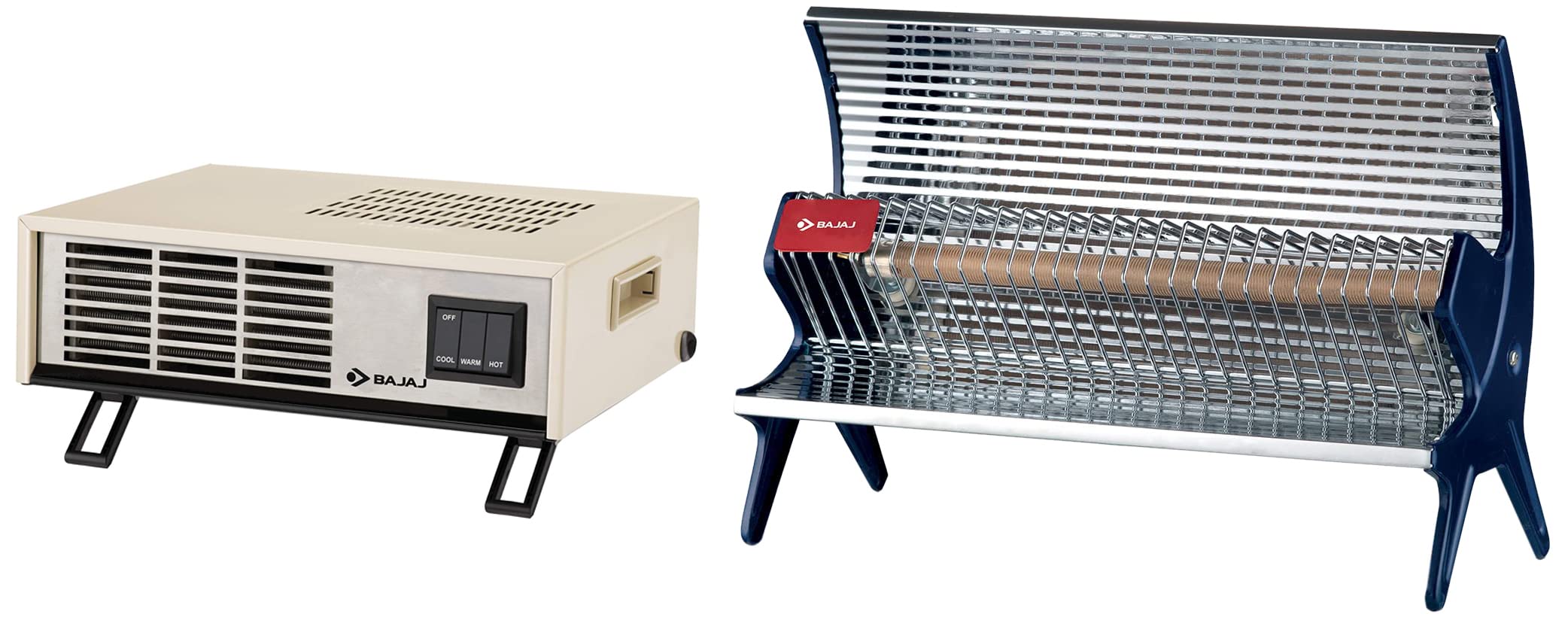Bajaj Flashy 1000 Watts Radiant Room Heater (Steel) u0026 Bajaj Blow Hot 2000  Watts Fan Forced Circulation Room Heater : Amazon.in: Home u0026 Kitchen