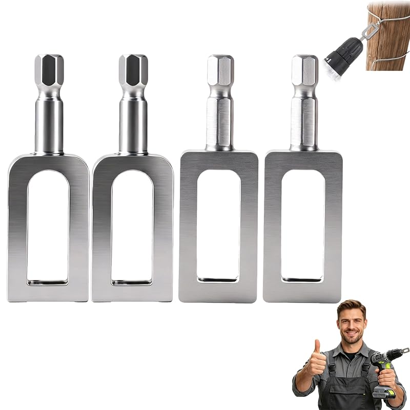 Kit de torcedores de arame para furadeira YYXCWOW, aço, haste sextavada de 6,35 mm, tamanhos #9 e #11, 4 peças