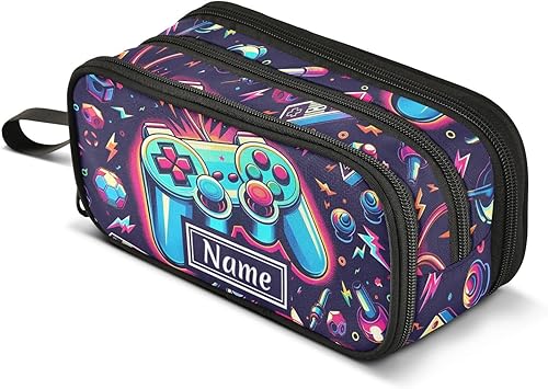 Vista 301 de Estuche para lápices de fútbol y fútbol, estuche grande para lápices para niños y niñas, compartimentos con cremallera, gran capacidad, papelería