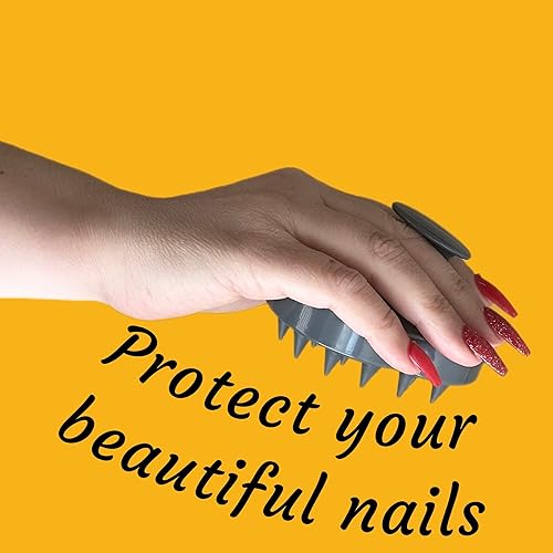 Miniatura 6 de Cepillo de champú para el cuero cabelludo para el cuidado de la caspa, relajante cerdas de silicona suaves y flexibles, húmedas, secas, rizadas,