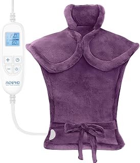 Heating Pad for Neck and Shoulders and Back Pain Relief, Birthday Christmas Gifts for Men Women Mom Wife Seniors, FSA Eligible Items, Electric Heat Pad, ETL Certified, 24"x33", Purple