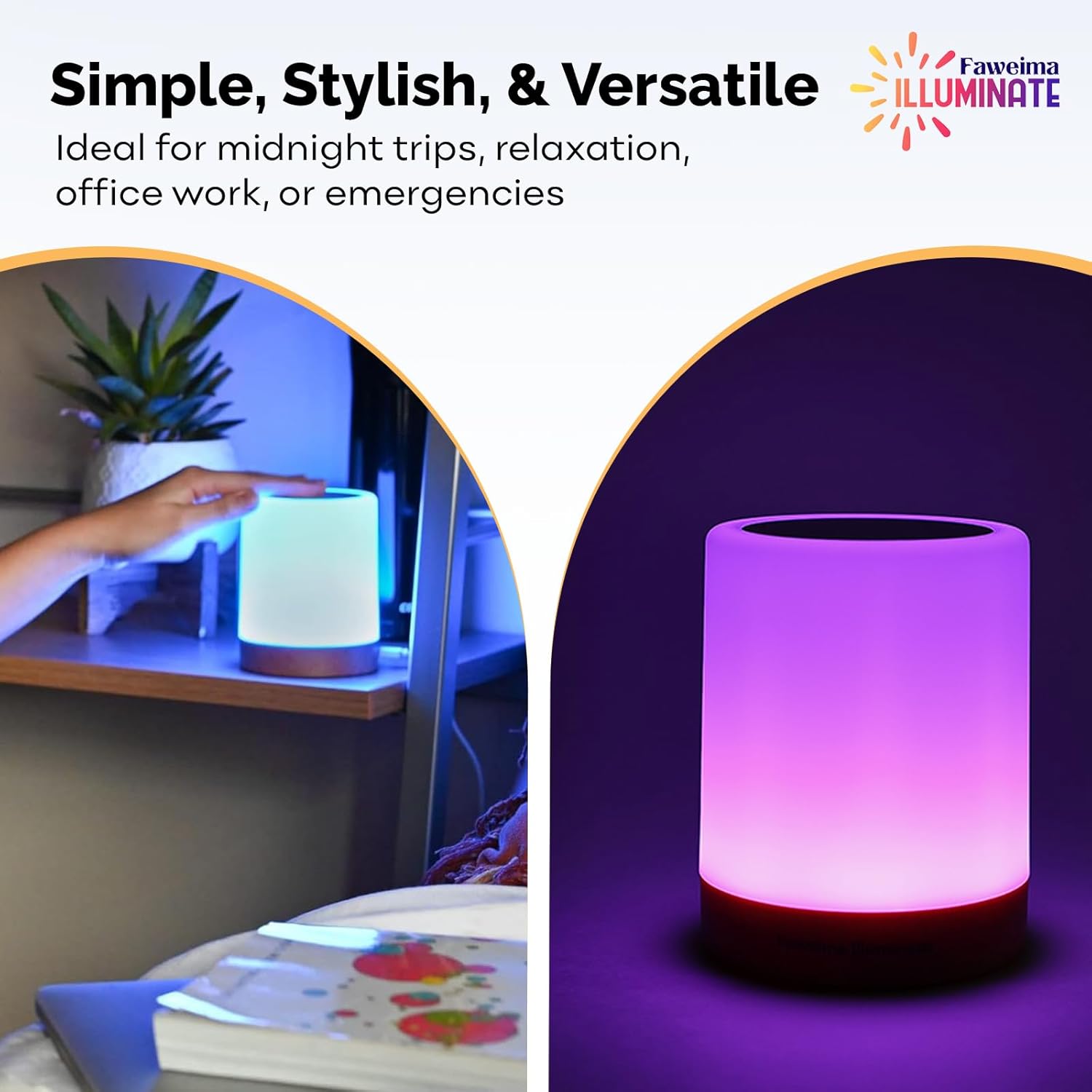 Recharge Glow Night Light Touch Lamp Baby Night Lights for Nursery