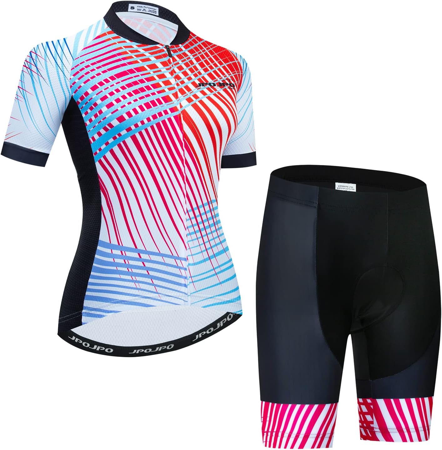 Completo Ciclismo Donna - Maglia Riflettente + Pantaloncini Imbottiti 5D, Taglie S-3XL - Foto 11