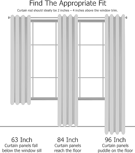 Miniatura 6 de COTTON CRAFT Cortinas opacas para ventana, juego de 2, lo último en oscurecimiento térmico de la habitación, reducción de ruido, ahorro de energía,