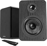 LONPOO Bluetooth Bookshelf Speakers for Turntable - Wireless 60W RMS Bluetooth - Powerful Home Music System - Home Theater Systems, Studio Monitors