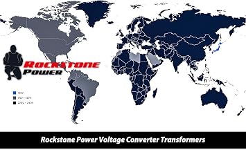 ROCKSTONE POWER 1000 Watt Voltage Converter Transformer - Heavy Duty Step Up/Down AC 110V/120V/220V/240V Power Converter - Circuit Breaker Protection DC 5V USB Port - CE Certified