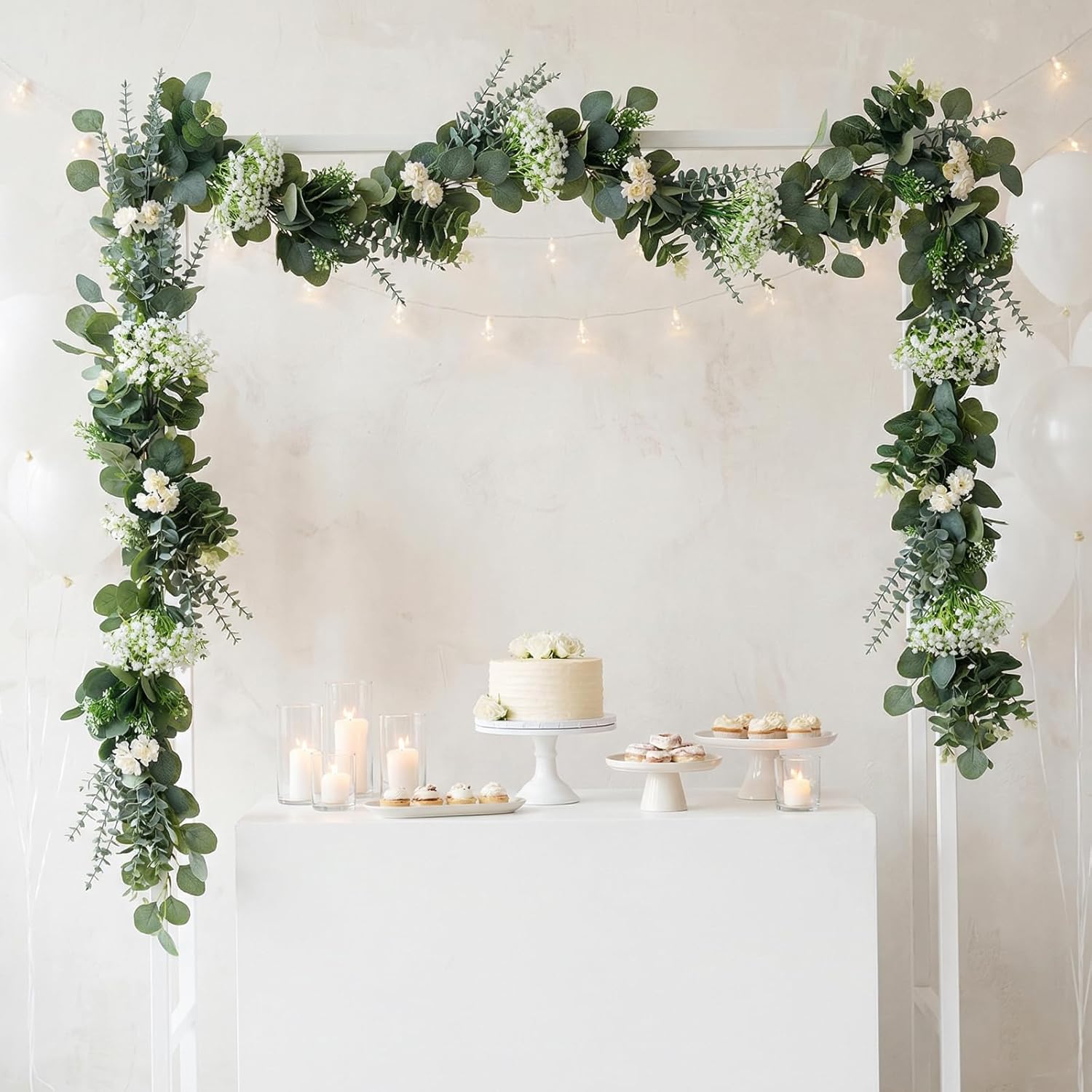 120PCS Eucalyptus Stems Bulk,4 Kinds Mixed Artificial Greenery Stems,Fake Eucalyptus Leaves for Table Centerpieces,Vase,Wedding Decorations,Bridal Bouquet,Home Decor