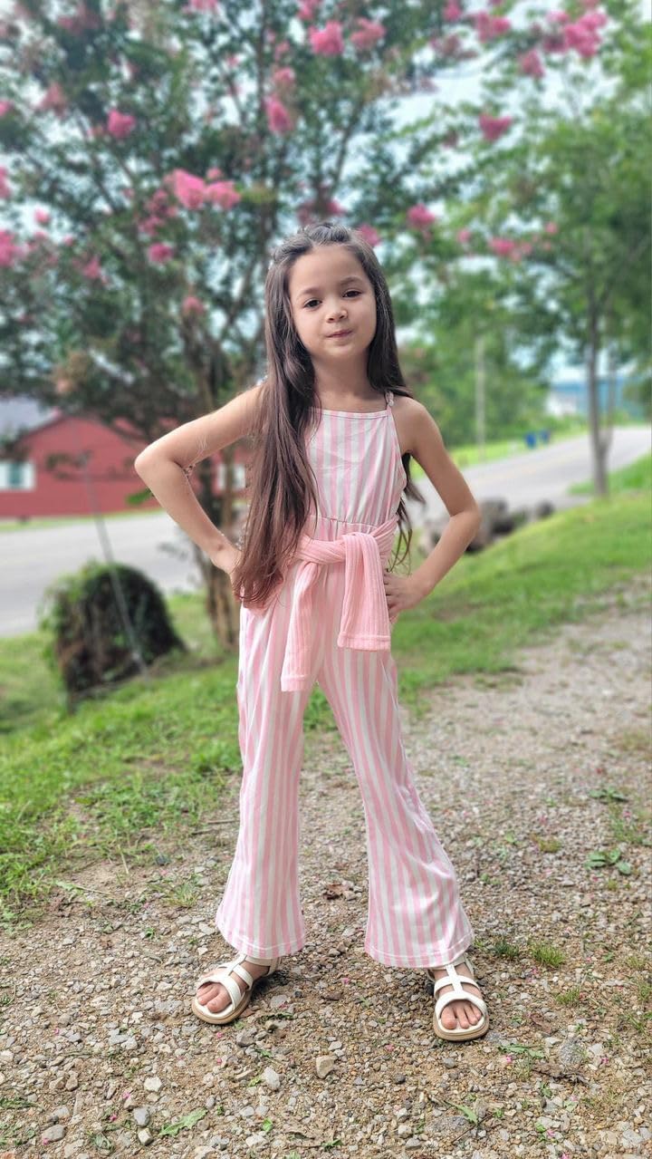 HIHA Girls Long Sleeve Crop Top Sleeveless Jumpsuits Outfit Size 4-12