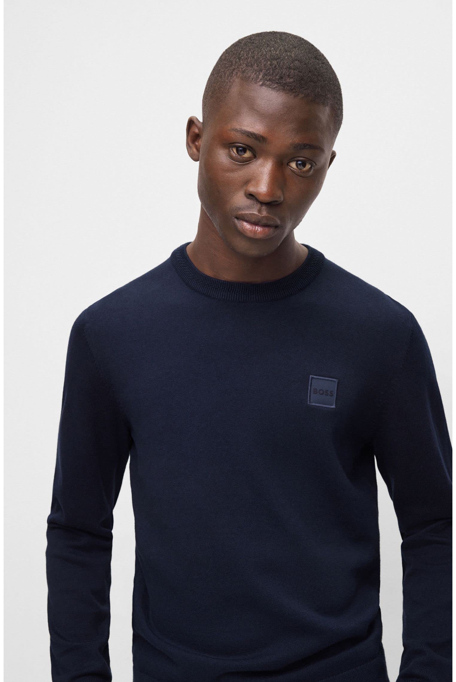 BOSS Herren Amotore Knitted-Sweater