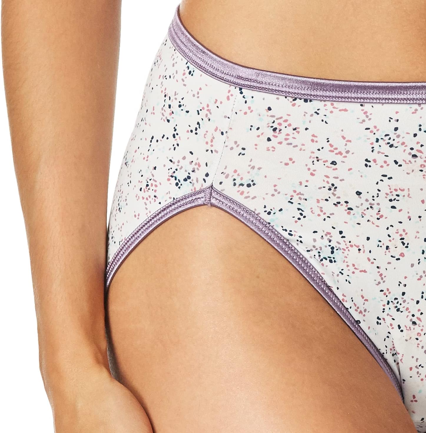 Vanity Fair Women's Illumination Hi Cut Panties (Regular & Plus Size), Spring Showers, 7