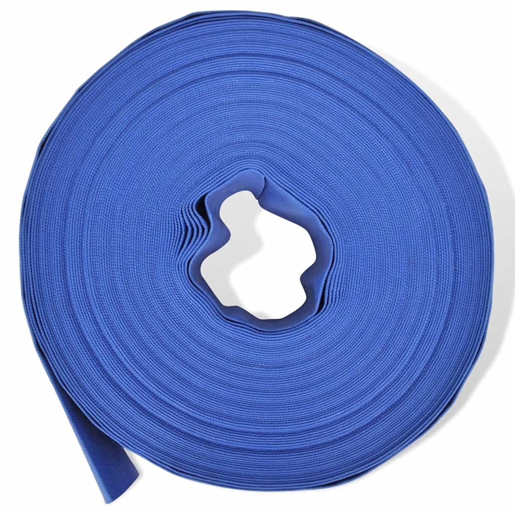 Manguera plana de PVC 50 m 2 pulgadas flexible reforzada con poliéster reforzado para suministro de agua, instalación de jardín, cocina, baño, conexión sanitaria