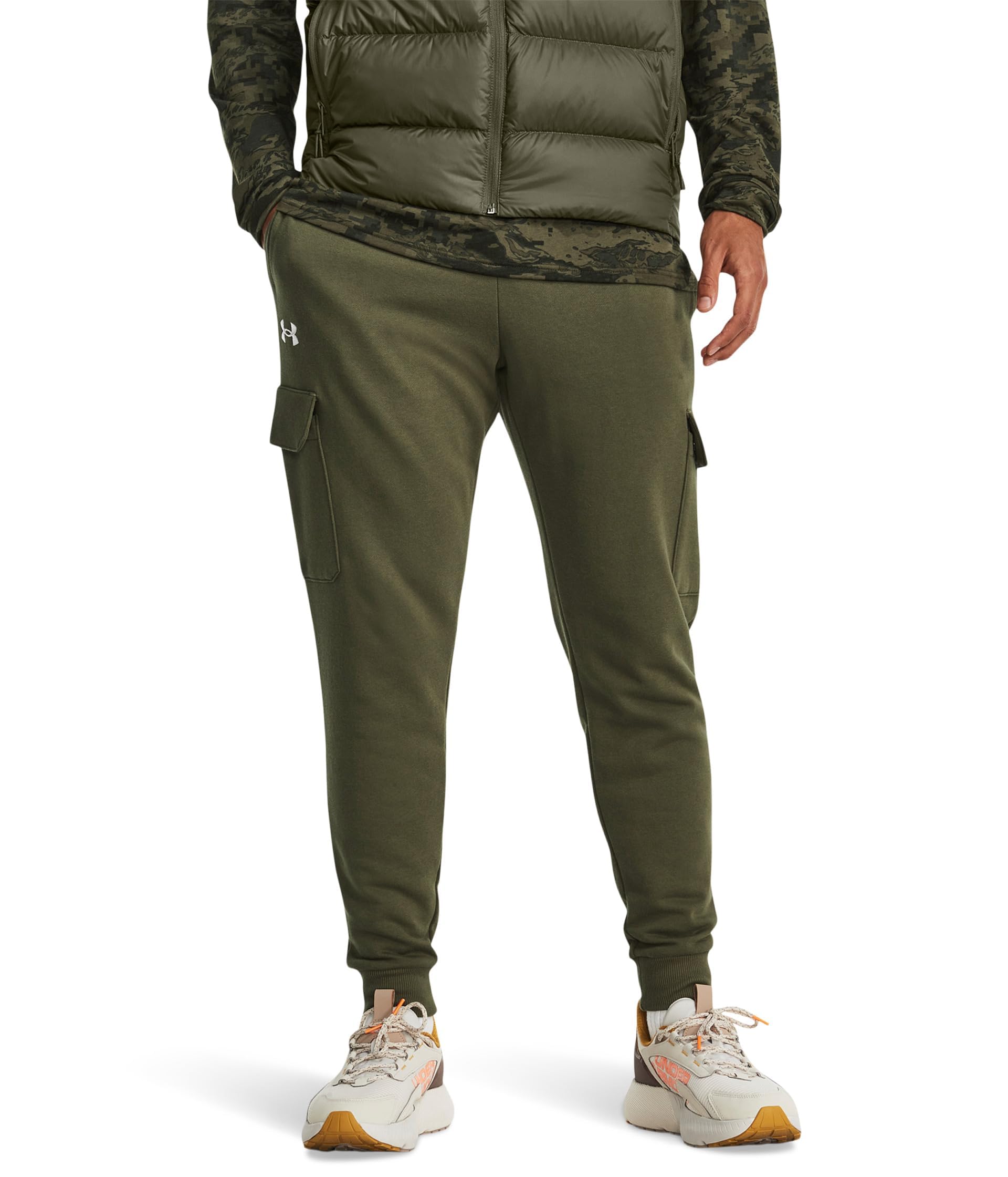 Under Armour Men's Rival Fleece Cargo Jogger, M Tall