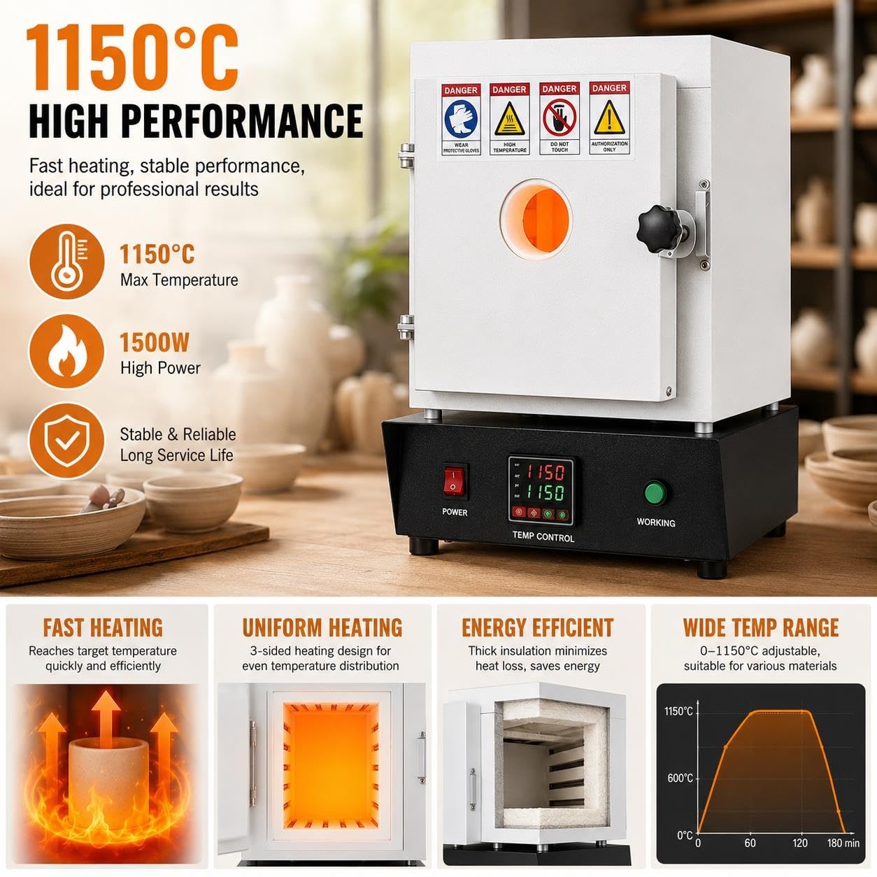 Forno Elettrico da Tavolo, Kit Accessori Completo