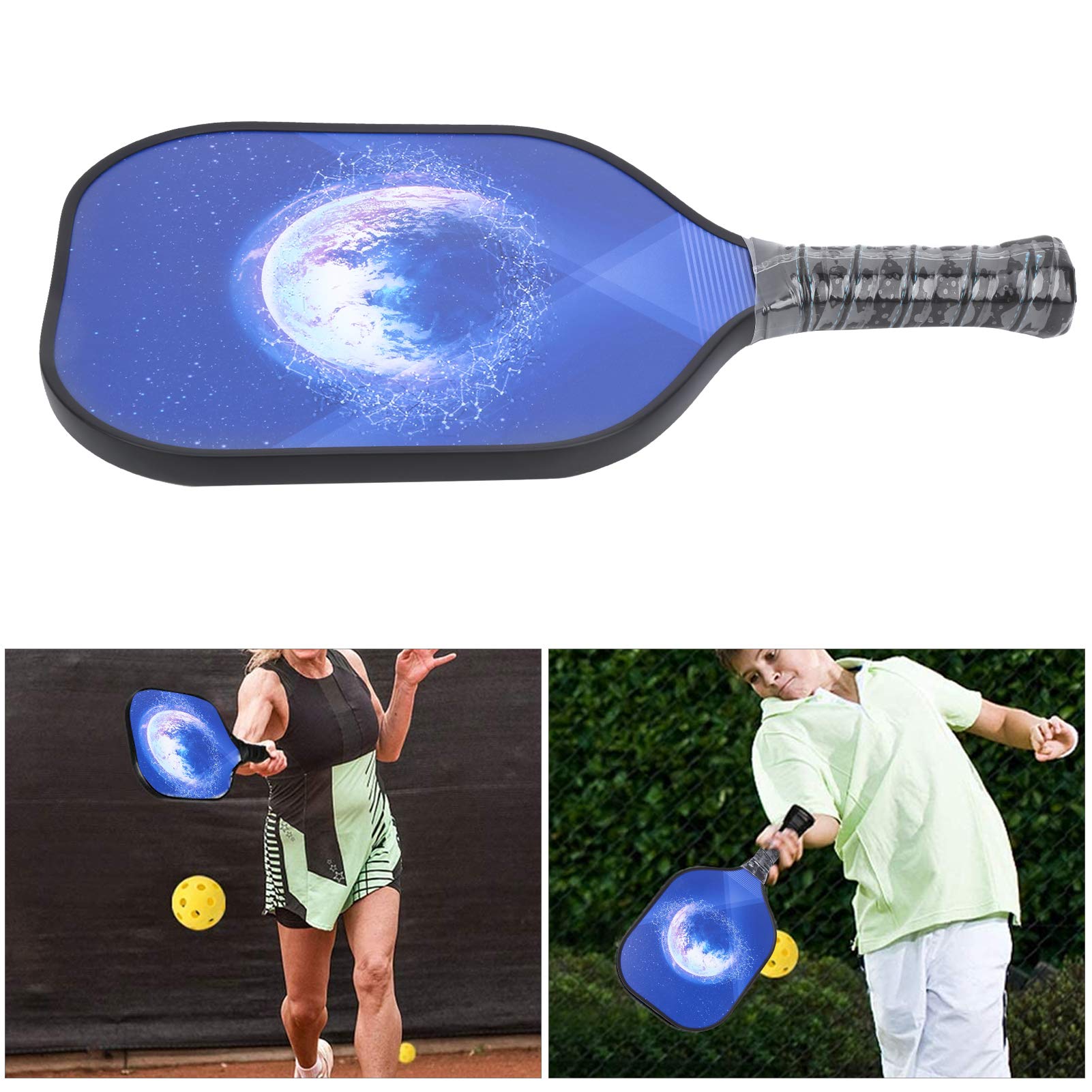 Bediffer Racchetta da Pickleball Resistente con Superficie in Fibra di