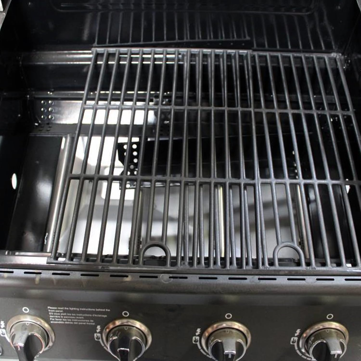 BBQration grill grates installed inside a gas grill
