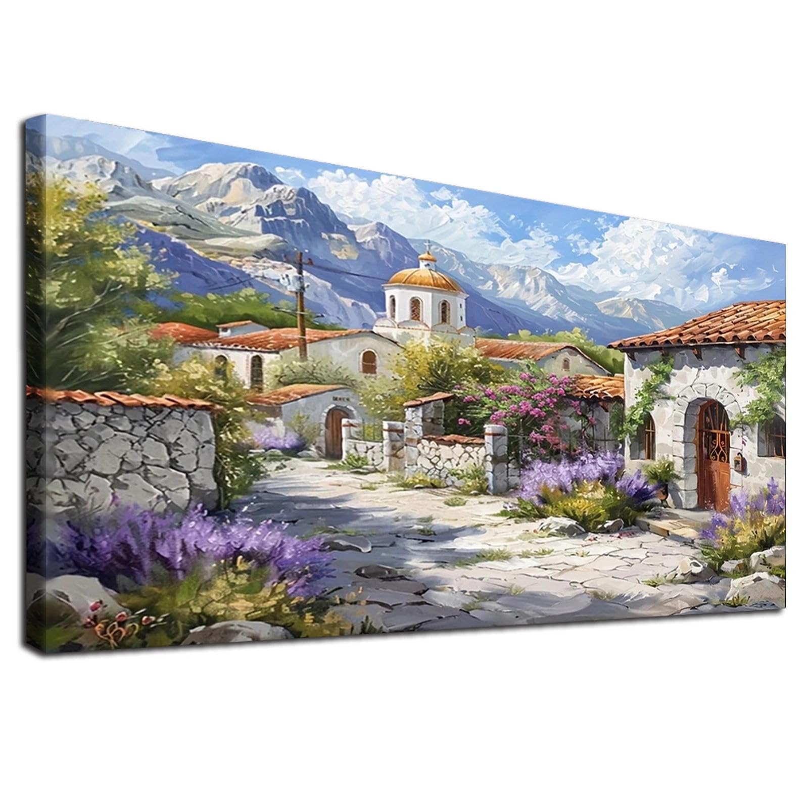 JATOK Large Diamond Art Kits Adults, Country Cottage Diamond Painting Kits for Adults Beginners, DIY Full Round Drill Gem Art Crafts Home Wall Decor Relax Gifts, 40x70cm/15.7x27.5in — image 1