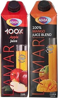 مجموعة عصير لامار سعة 1 لتر (مزيج التفاح والمانجو)