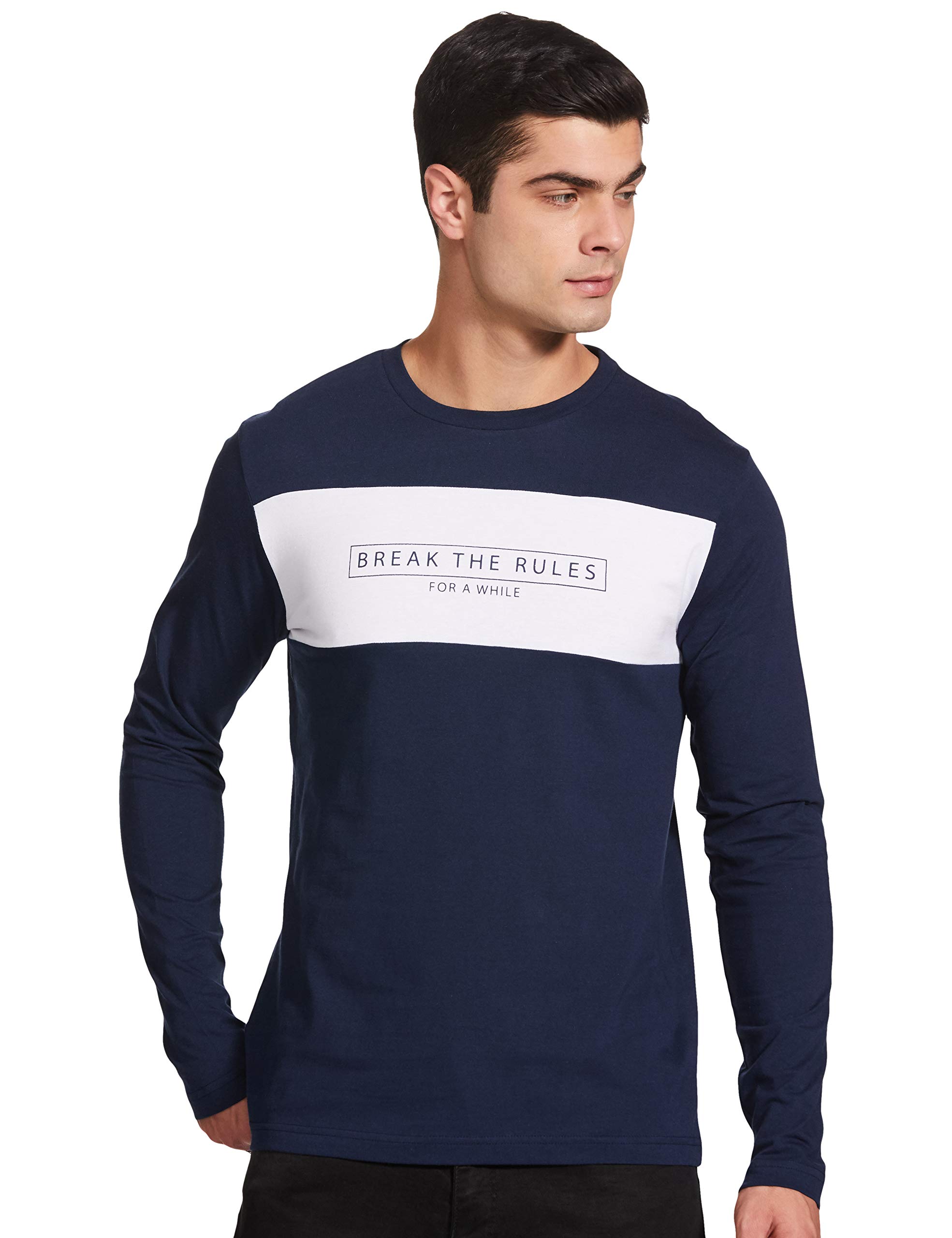 Amazon Brand - Symbol Men's Color Block Regular Fit T-Shirt