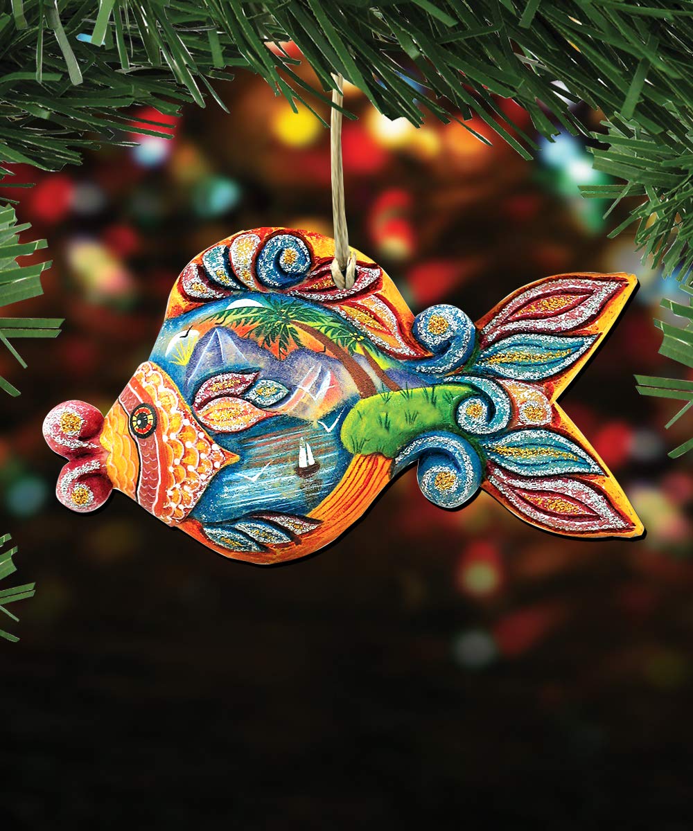Amazon.co.jp: クリスマスオーナメント - 海の生物 木製クリスマス