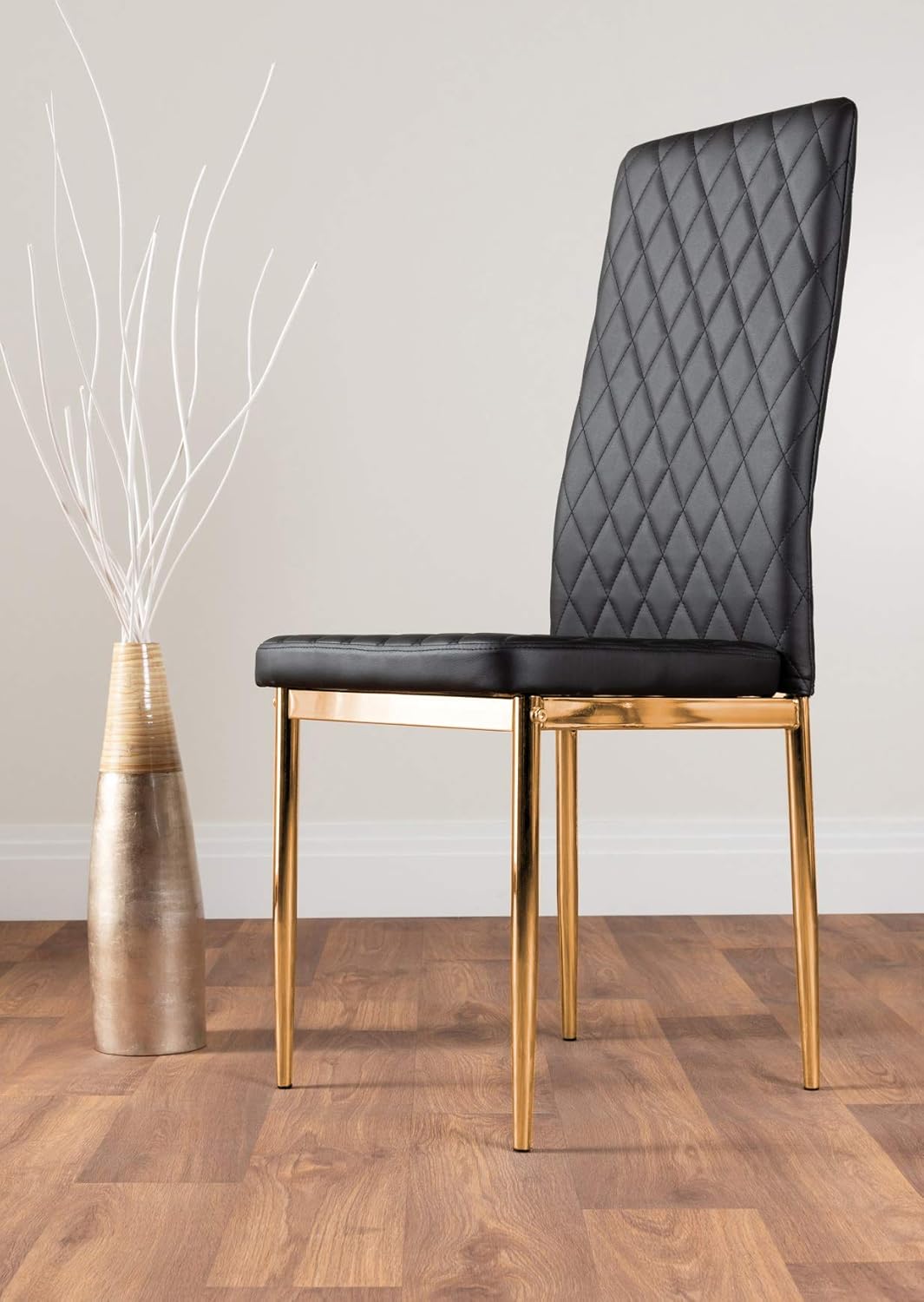 Buy Furniturebox UK Dining Set Giovani Black/White High Gloss Glass