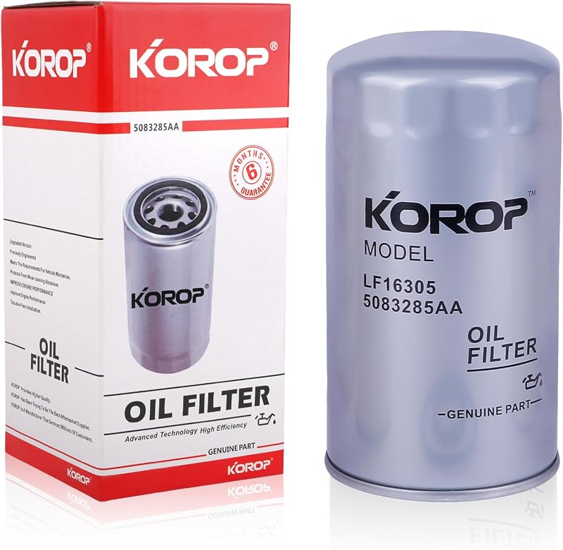Filtro de óleo KOROP para Dodge Ram e Ram com motor Cummins 5.9L e 6.7L – 1 unidade