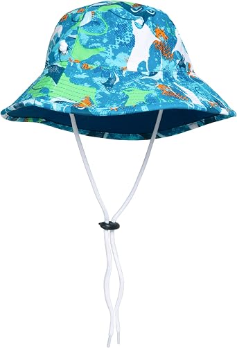 Boys Reversible Bucket Hat, UPF 50+ Sun Protection Sun Hat