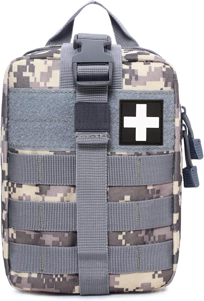 Molle Pouch, Sturdy 600D Nylon Tactical Medical Pouch,Rip-Away EMT First Aid Pouch (Bag Only)