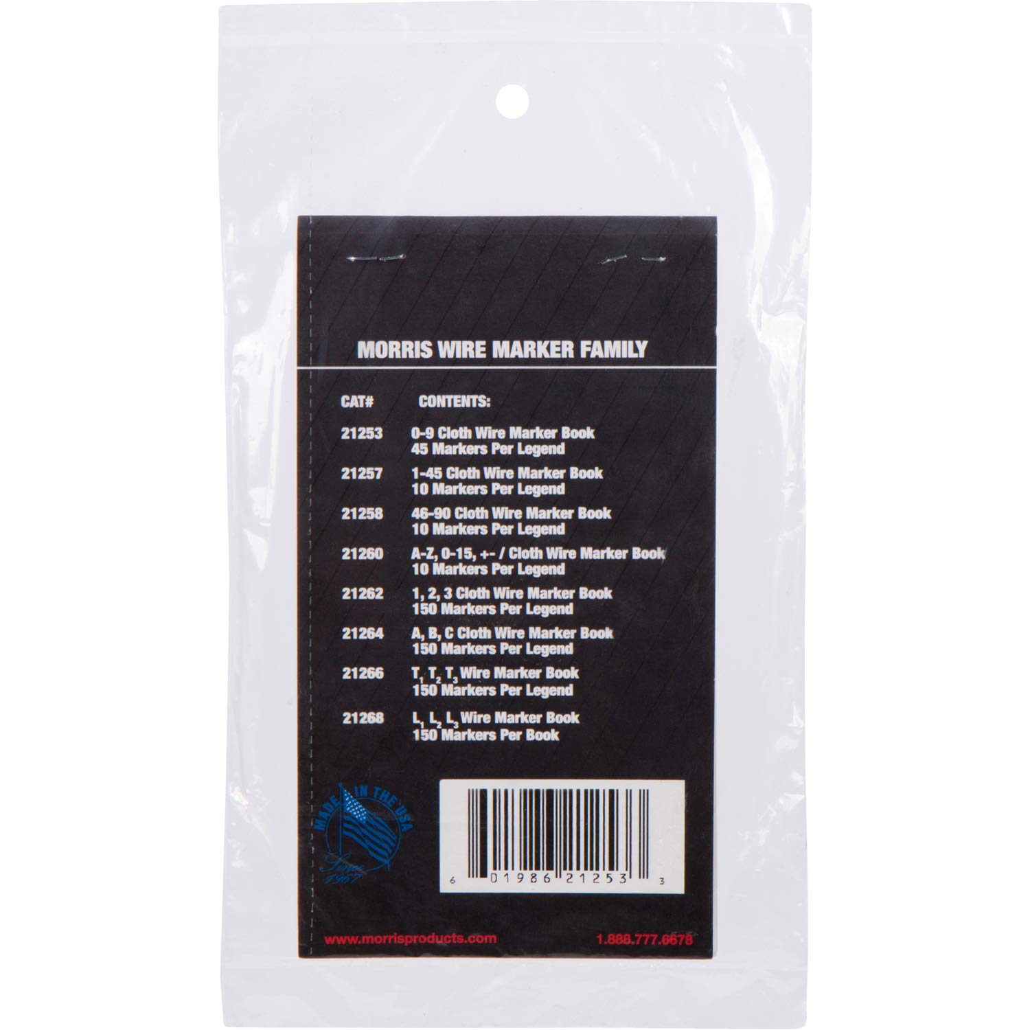 2体セットBlack morris White morris Amazon.com: Morris Products Pre-Printed Wire Marker Booklet