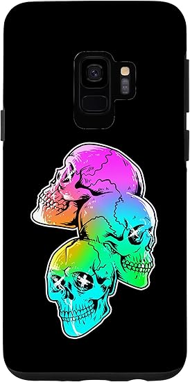 Amazon Galaxy S9 トリッピーカラフルスカルアートイラスト スマホケース 家電 カメラ オンライン通販