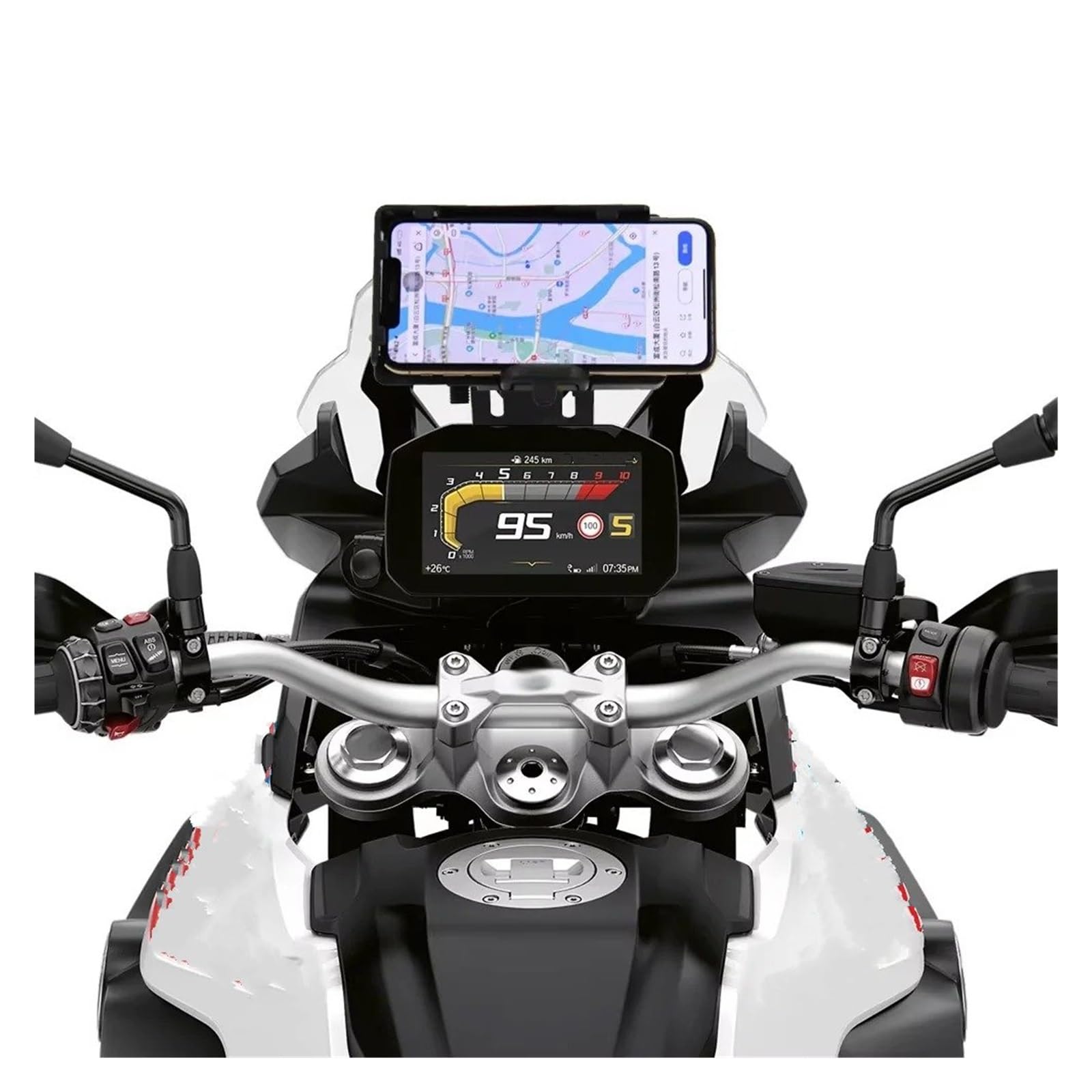 Supporto Per Telefono Moto Per BMW F 850 ​​GS F 750 GS Staffa GPS per moto | Staffa Di Montaggio Per Navigazione Smartphone GPS F850GS 2018-2021 Per Adventure F750GS(Navigation bracket)