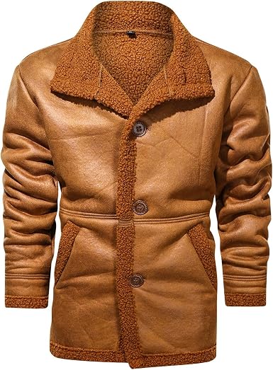 Suede Leather Bomber Jackets Long Coat 
