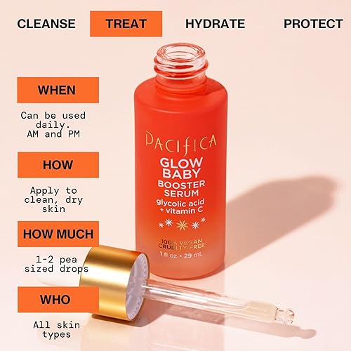 Miniatura 8 de Pacifica Beauty Glow Baby Booster Serum para cara vitamina C y ácido glicólico ilumina y apoya para todo tipo de piel sin fragancia cuidado limpio