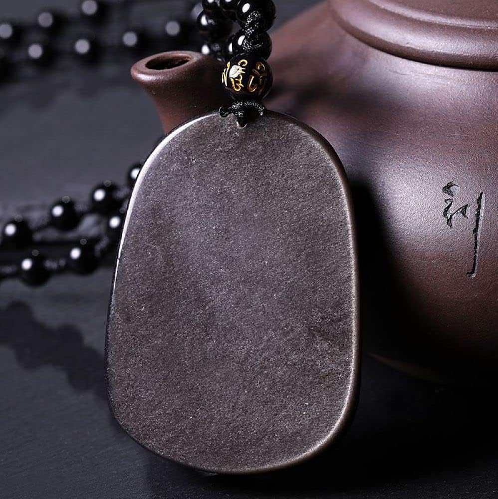 Crystal Natural Black Obsidian Dragon Necklace Amulet Pendant Bead with Adjustable Chain - Image 6