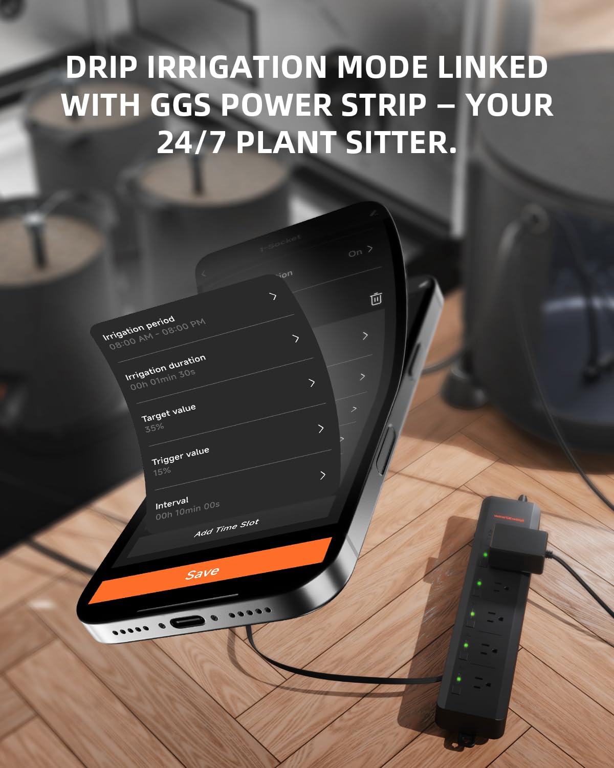 Spider Farmer GGS 3-in-1 Bodensensor Pro 3 Stück, EC/Feuchtigkeit/Temperatur Messer mit RJ12, Intelligente APP Steuerung für Garten