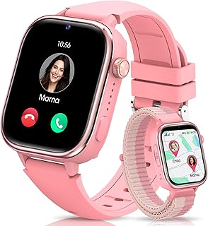 SWGOTA 4G Children’s Smartwatch with GPS/Phone/Video Calls/Voice Chat/Messages/SOS/School Mode/Alarm Clock/Camera/Pedomete…