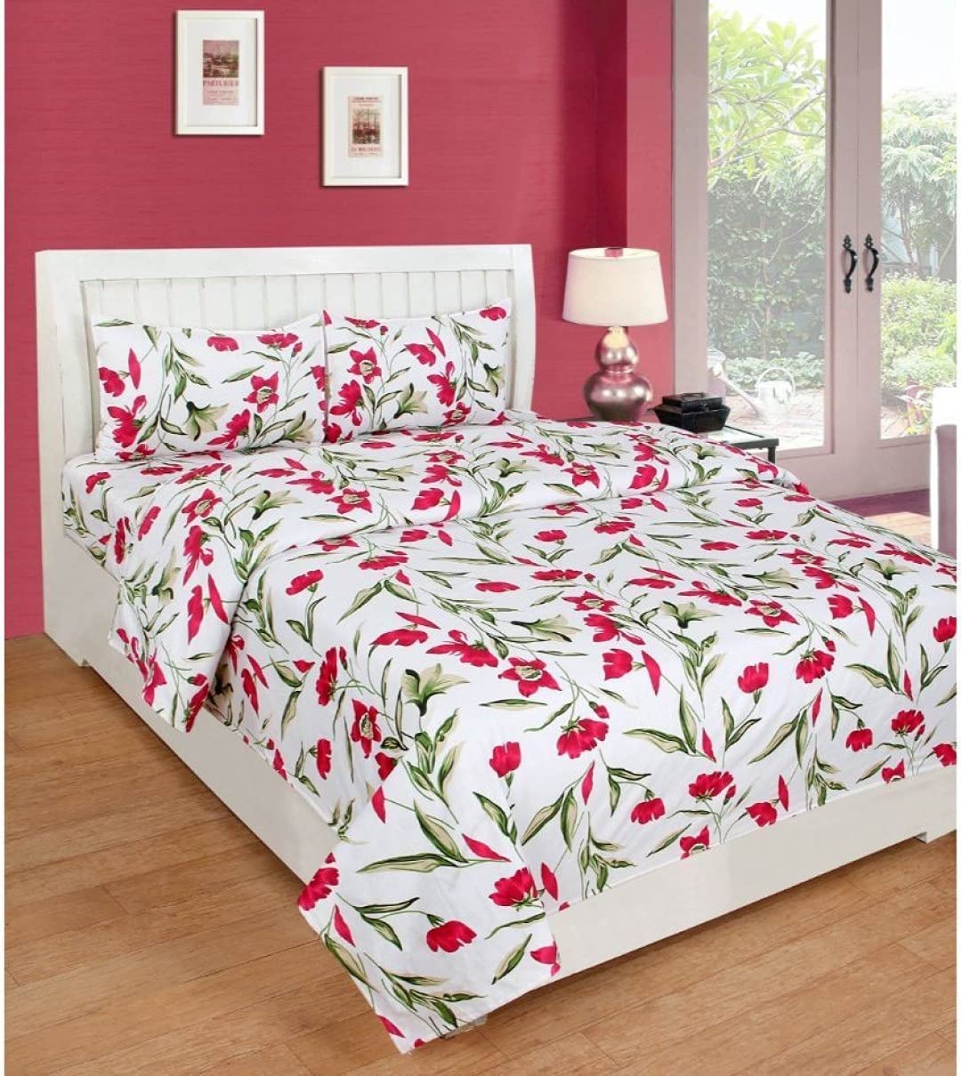 Good Luck Textile 200 TC Microfiber 3D Printed Mickey-Mini Print Cartoon Luxury Double BEDSHEET with 2 Pillow Covers, Pink Color (B08C7W2VTJ) Amazon Price History, Amazon Price Tracker