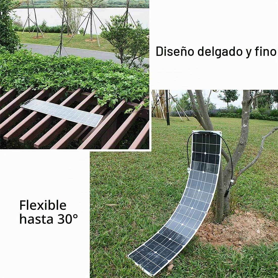 Placas Solares Portatiles 2x200W Flexible, 400 Watt PortableMonocristalino Cargador de batería Solar Flexible con Controlador de 40A y Sistema de 12-24V, para Home Camper RV