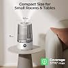 Humidificador de niebla fría Homvana 3.6L de llenado superior para dormitorio, habitación grande y plantas, 23 dB ultra silencioso, 2 en 1 para bebé y difusor de aceites, alivio de congestión, hasta 4 noches, gris 8
