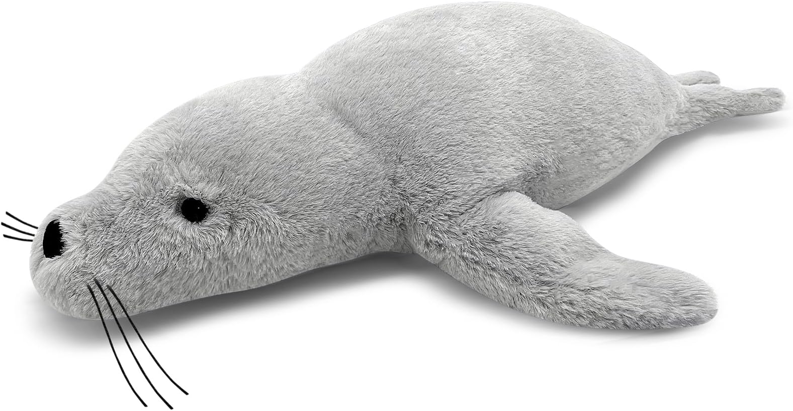 CSVBTRF Weighted Stuffed Animals, 4 lb, 23" Seal Plush Gift for Kids - Grey Hug Seal Plush Animals