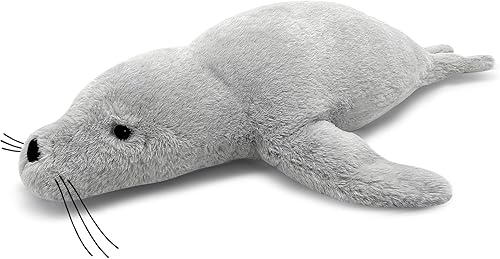 Miniatura 8 de CSVBTRF Animales de peluche con peso, 4.2 libras, 23 pulgadas, almohada de peluche de elefante para regalo, animales de peluche de elefante gris
