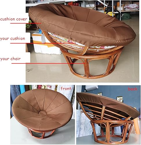 Miniatura 2 de Papasan - Funda de cojín para silla, cojín para interiores y exteriores, impermeable, con banda elástica diseñada para cojín Papasan (para 41  47