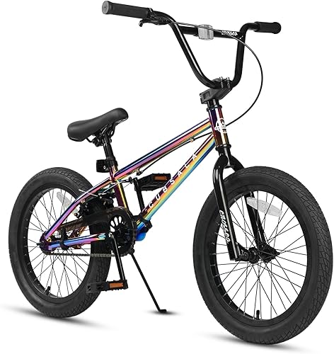 Miniatura 16 de Freestyle BMX Bike, 18 20 Inch Kids Bicycle for 5-13 Years Old Kids and Beginner Level Rider, Multiple Colors Blanco,Negro -,Negro con neumáticos