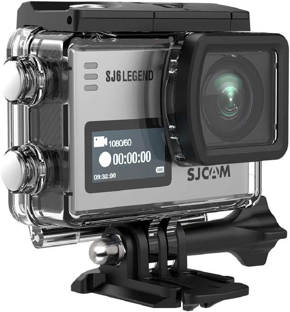 SJCAM 4K Sport Action Camera,SJ6 Legend 16MP WIFI Waterproof Camera- Dual Screen/2" Touch Screen/Remote Control/Microphone Supported/Gyro Stabilization(Silver)