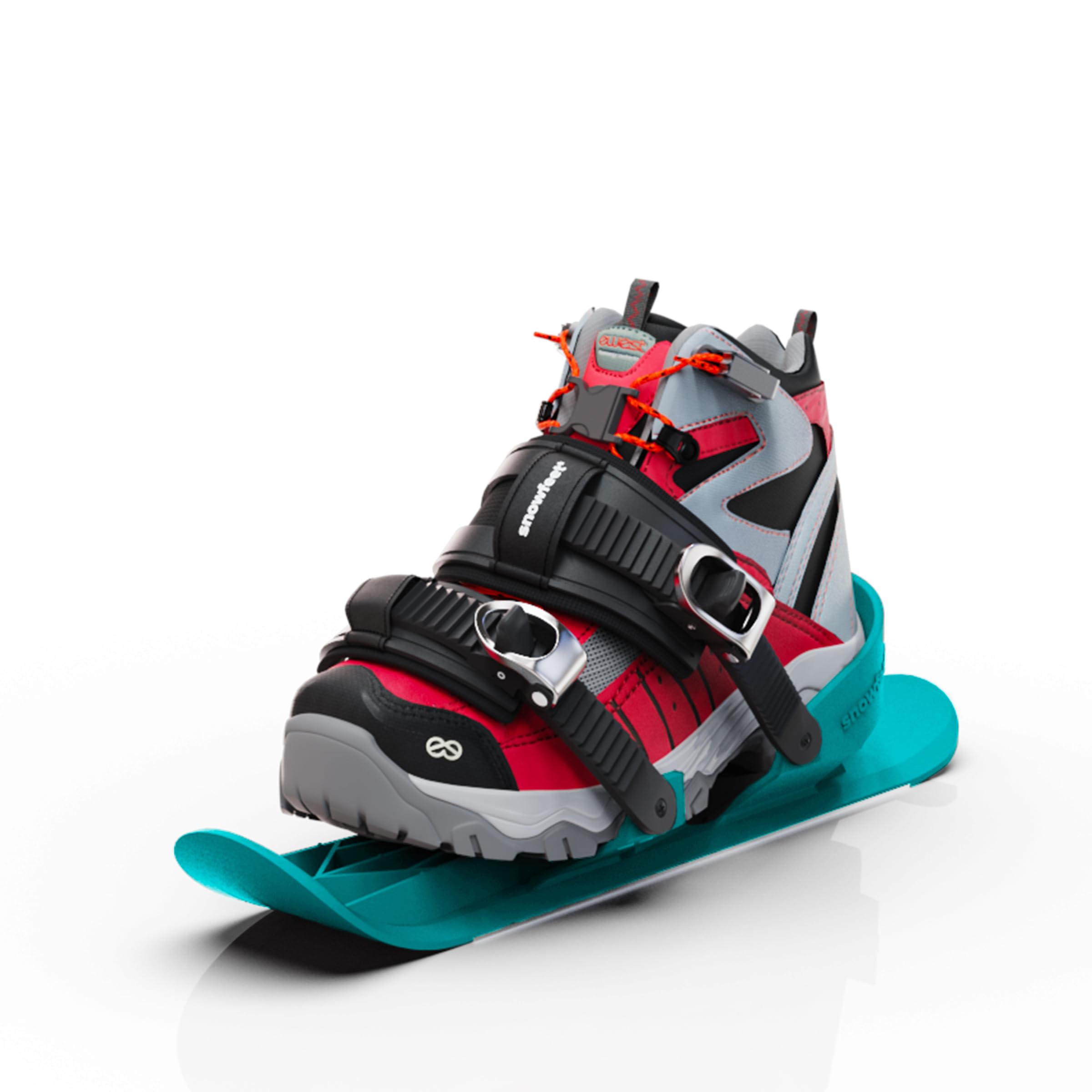 Snowfeet PRO - Mini pattini da sci corti per neve | Sci per scarpe invernali | Pattini da neve corti | The Real Original